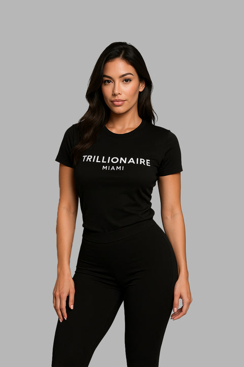 Women's Premium Branded Tee - Black